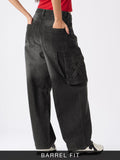 Barrel-Fit: Carbon Utility Women Cargo Jeans