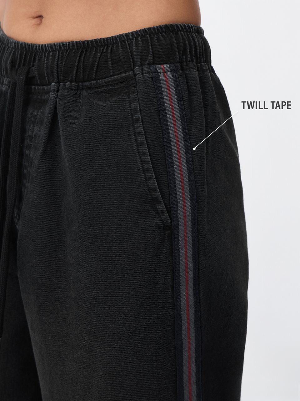 Pull On Denim: Greyscale Women Jeans